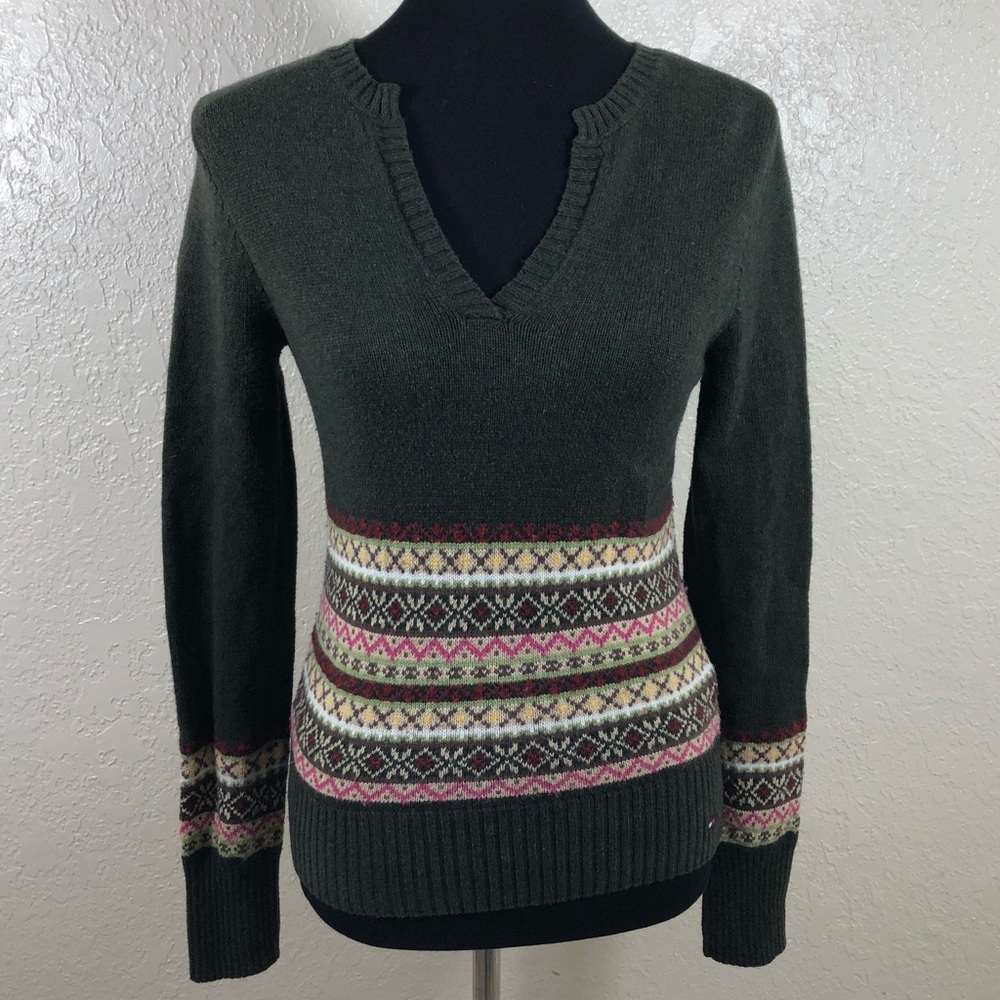 Dark green Tommy Hilfiger Lambswool Blend Pullover